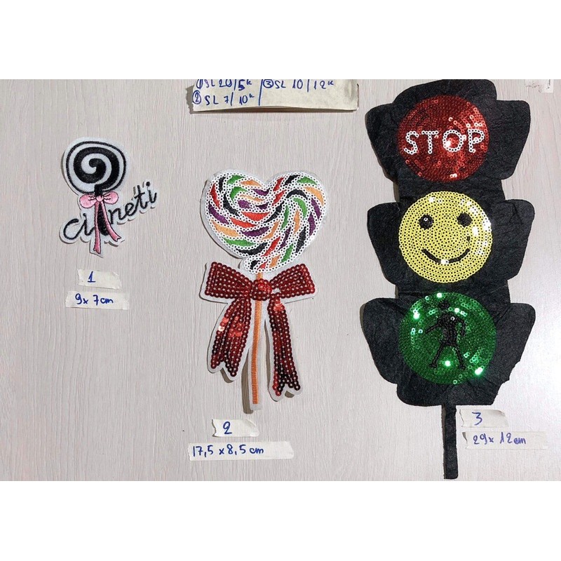 Sticker hình thêu hoạt hình cute kim sa