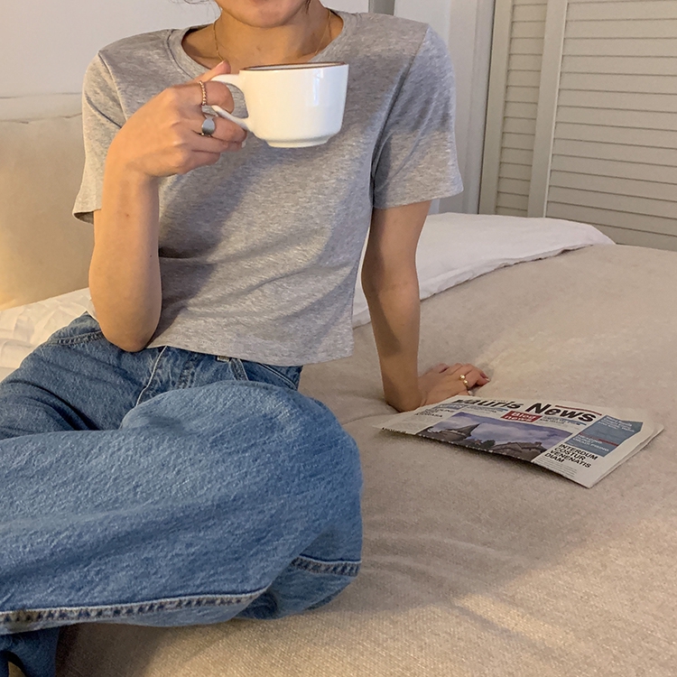 Áo Thun Cotton Ngắn Tay Đơn Giản 33309