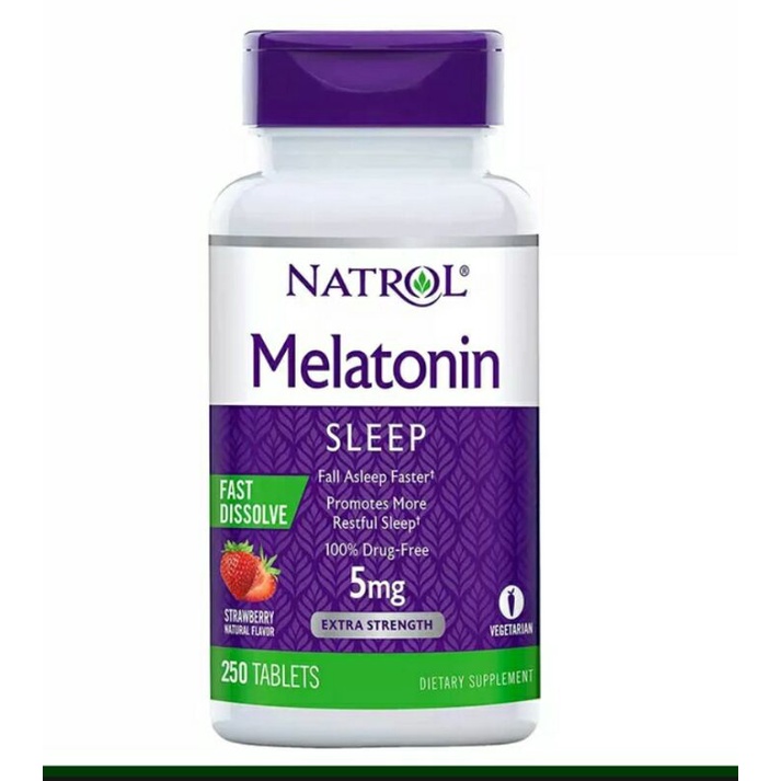 Natrol Melatonin 5mg viên hỗ trợ giấc ngủ
