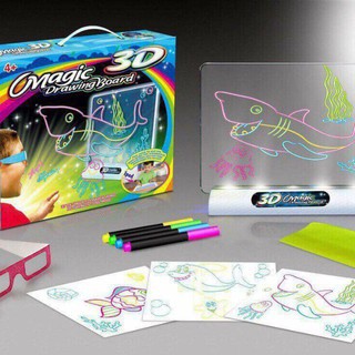 Bộ tranh vẽ 3d ma thuật kèm bút màu magic 3D Drawing Board
