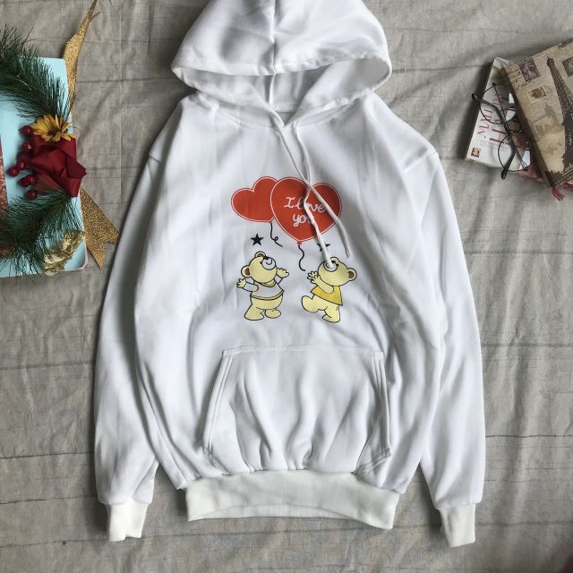 ÁO KHOÁC NỈ HOODIE THỜI TRANG NỮ CHUI ĐẦU TRÁI TIM DỄ THƯƠNG | BigBuy360 - bigbuy360.vn
