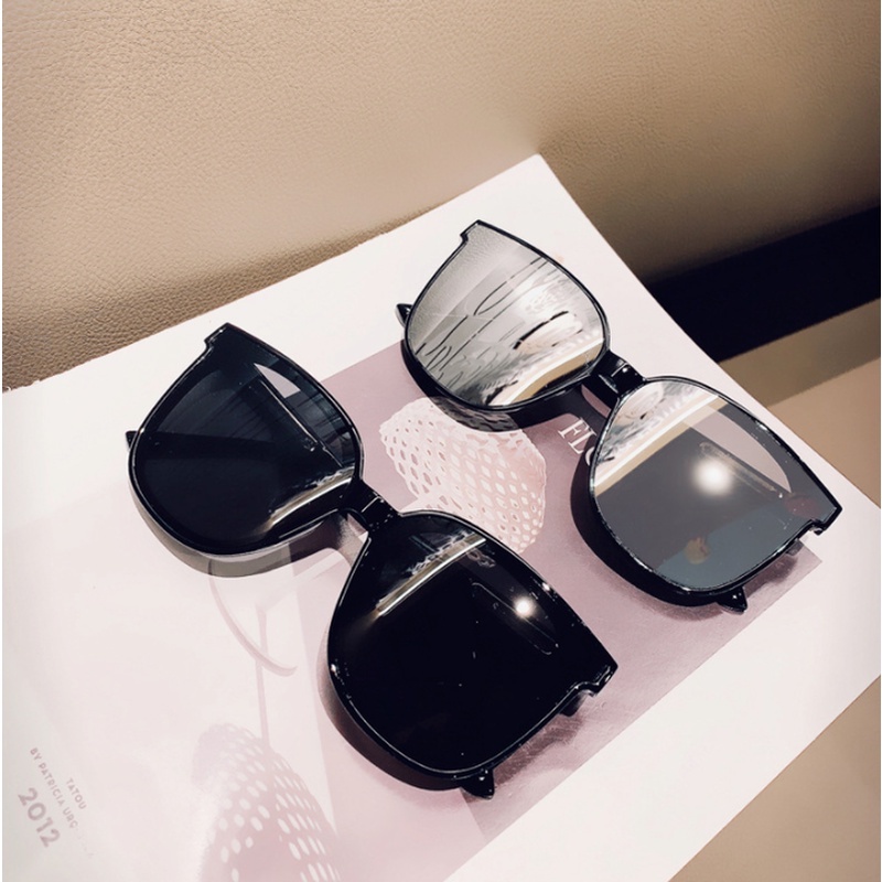 Kính Mát Gọng Vuông Lớn Chống Tia Uv400 Thời Trang Hàn Quốc