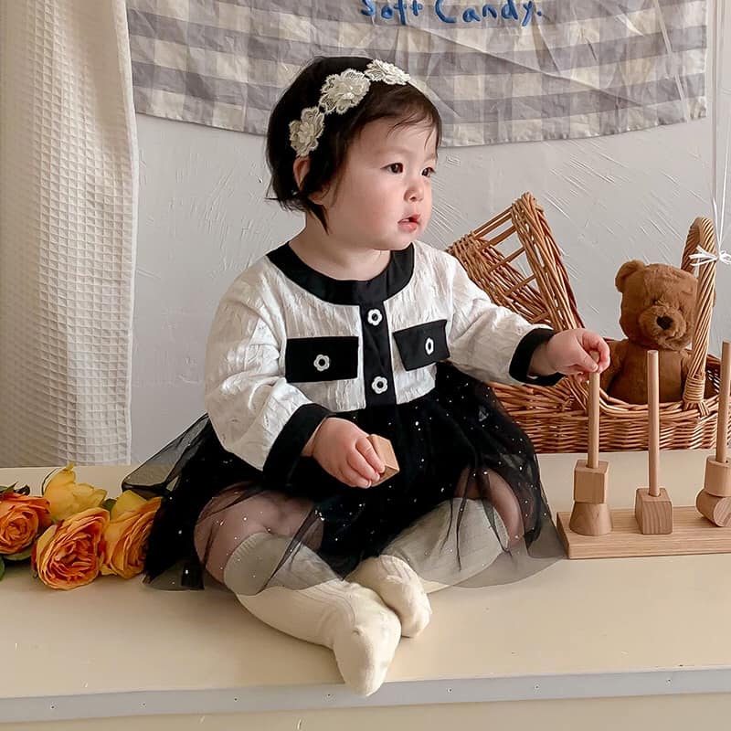 Body váy ren đen HQ_