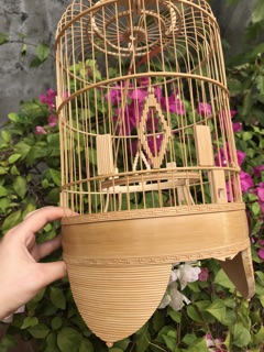Lồng Khuyên Tách Chỉ Dừa – Nan Đều, Thoáng – Phù Hợp Nuôi & Chơi Chim Khuyên