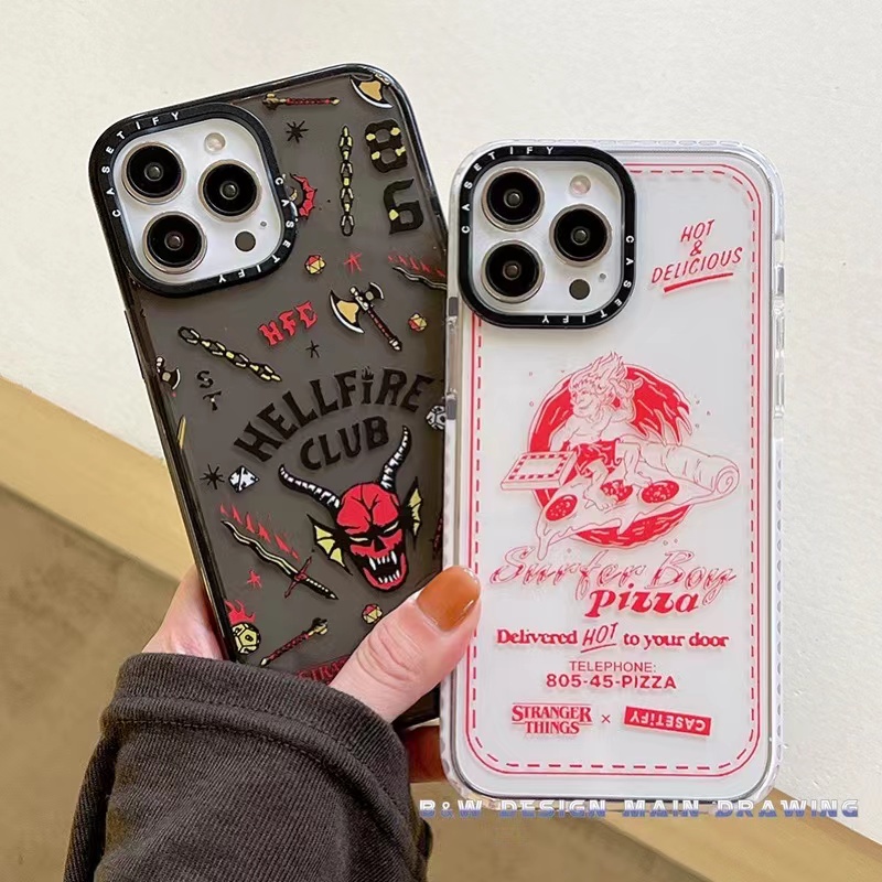 Ốp Điện Thoại Mềm Trong Suốt Chống Sốc In Hình Stranger Things Cho iPhone 14 13 12 11 Pro MAX IX XS MAX XR 7 8 Plus
