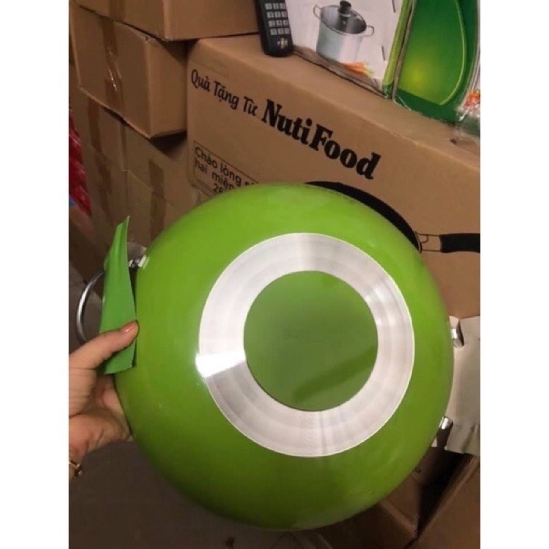 Chảo hai quai lòng sâu 34cm green cook