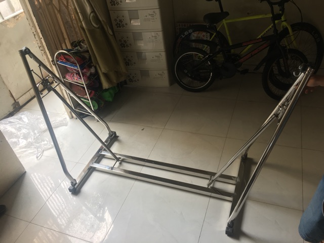 Võng xếp inox Duy Phương chân vuông cao cấp