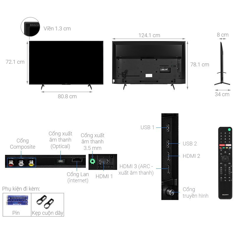 Android Tivi Sony KD-55X7500H 4K 55 inch |SONY 55X7500H