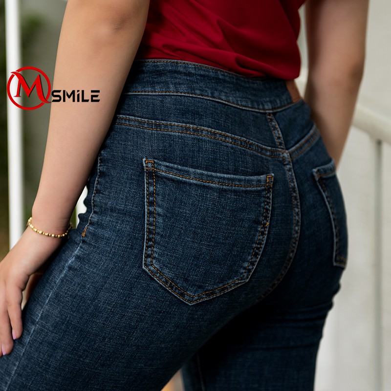 Quần Jeans Nữ SKINNY, Quần Jean cạp cao co giãn cao cấp-MSQB70