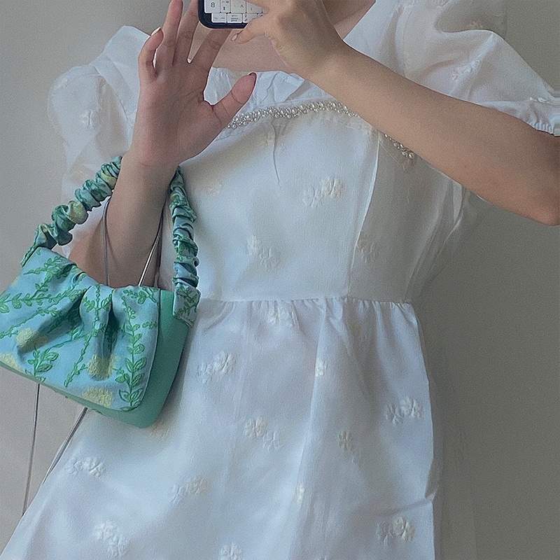 Túi đeo chéo một bên vai IELGY họa tiết hoa nhỏ cá tính