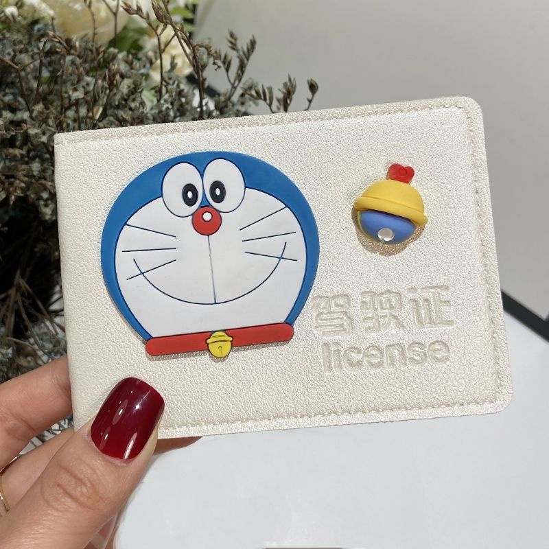 Ví da đựng bằng lái xe họa tiết hoạt hình dễ thương cho nữ