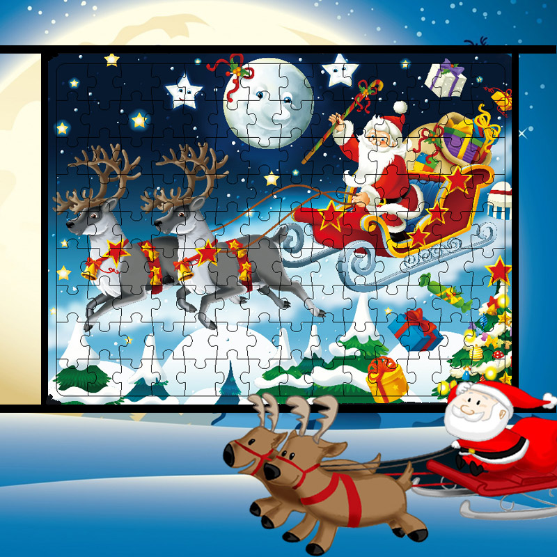 Bộ đồ chơi tranh xếp hình chủ đề Giáng sinh 126 mảnh cho bé 3-6 tuổi