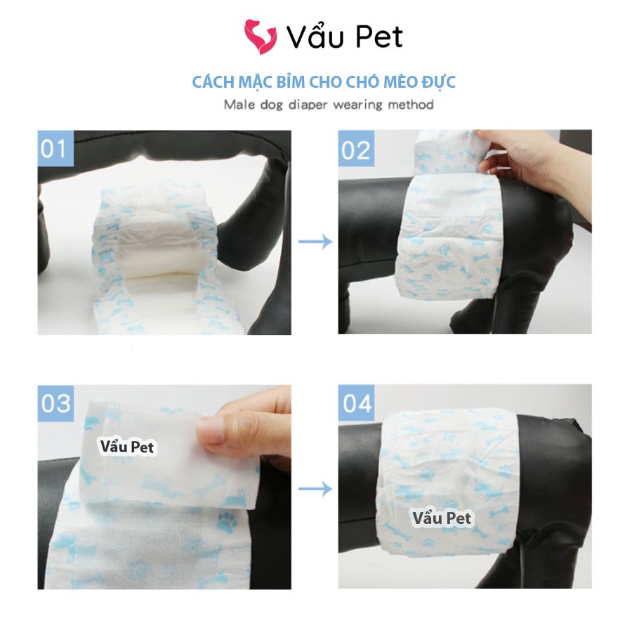 Bỉm cho chó con, poodle, cún, mèo đực DONO - Bỉm chó mèo Vẩu Pet Shop