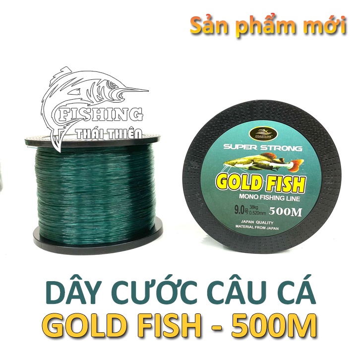 Dây Cước Câu Cá Coastline Goldfish Cuộn 500m Siêu Bền Màu Xanh Rêu Tàng Hình Dưới Nước