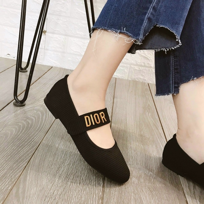 Giày búp bê quai ngang mũi tròn nữ kèm ảnh thật