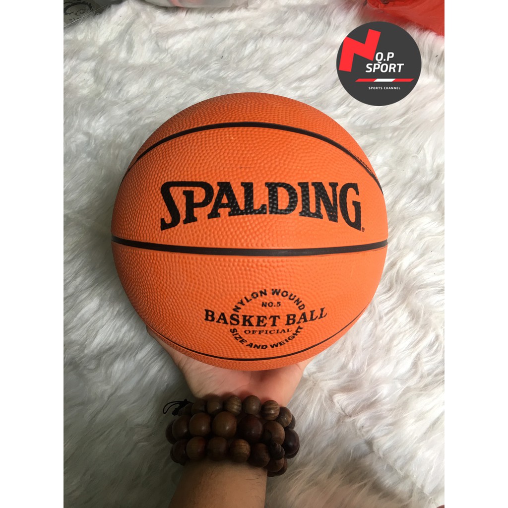 Quả Bóng Rổ Spalding Cao Su Cao Cấp (Free Ship) Size 5_6_7 Phù Hợp Sân Bóng Rổ Ngoài Trời_Tặng Kèm Kim + Lưới Đi Kèm