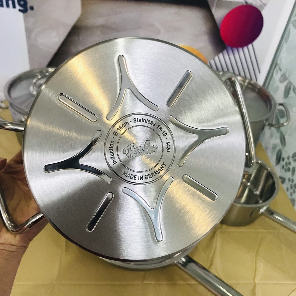 Bộ Nồi Cao Cấp Fissler Original-Profi Collection 5 Món nắp thép
