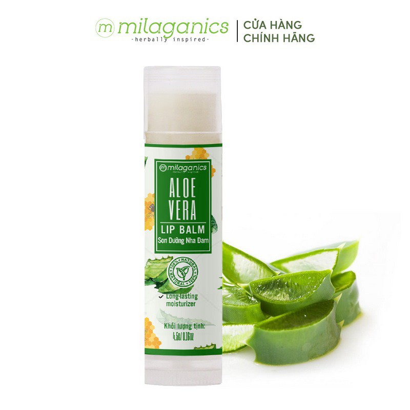 Son Dưỡng Môi thành phần thiên nhiên Nha Đam MILAGANICS 4.5g | BigBuy360 - bigbuy360.vn