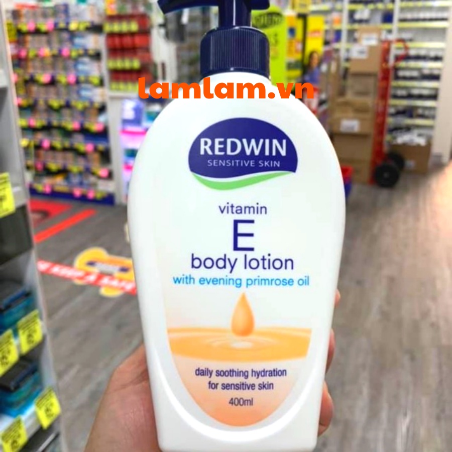 Sữa Dưỡng Thể Body Lotion Redwin Úc 400ML - Sữa Dưỡng Ẩm, Sáng Da Vitamin E Redwin Úc