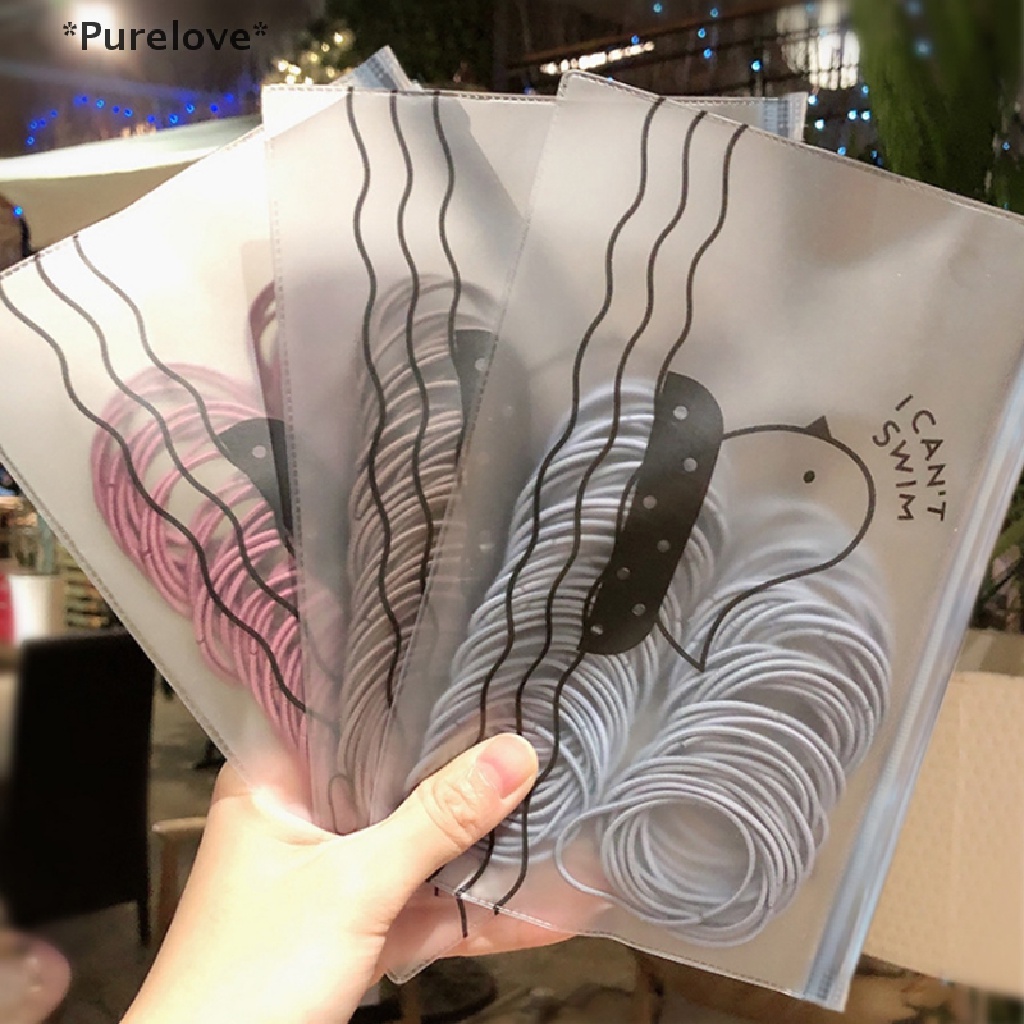 Set 50 Dây Cột Tóc Cao Su Co Giãn Dành Cho Nữ