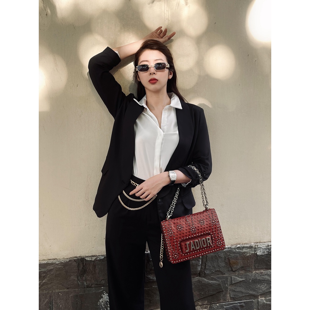 Áo blazer nữ 2 lớp công sở PEACH&BANANA, thiết kế thanh lịch, trẻ trung, chất liệu tuytsi mềm VDW1172 | BigBuy360 - bigbuy360.vn