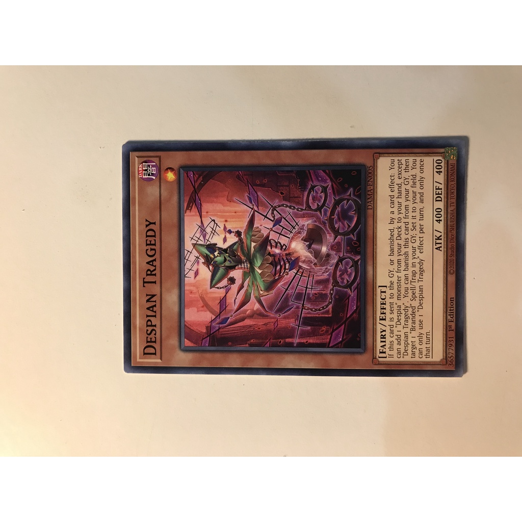 thẻ bài yugioh Despian Tragedy - DAMA-EN005 - Common 1st Edition