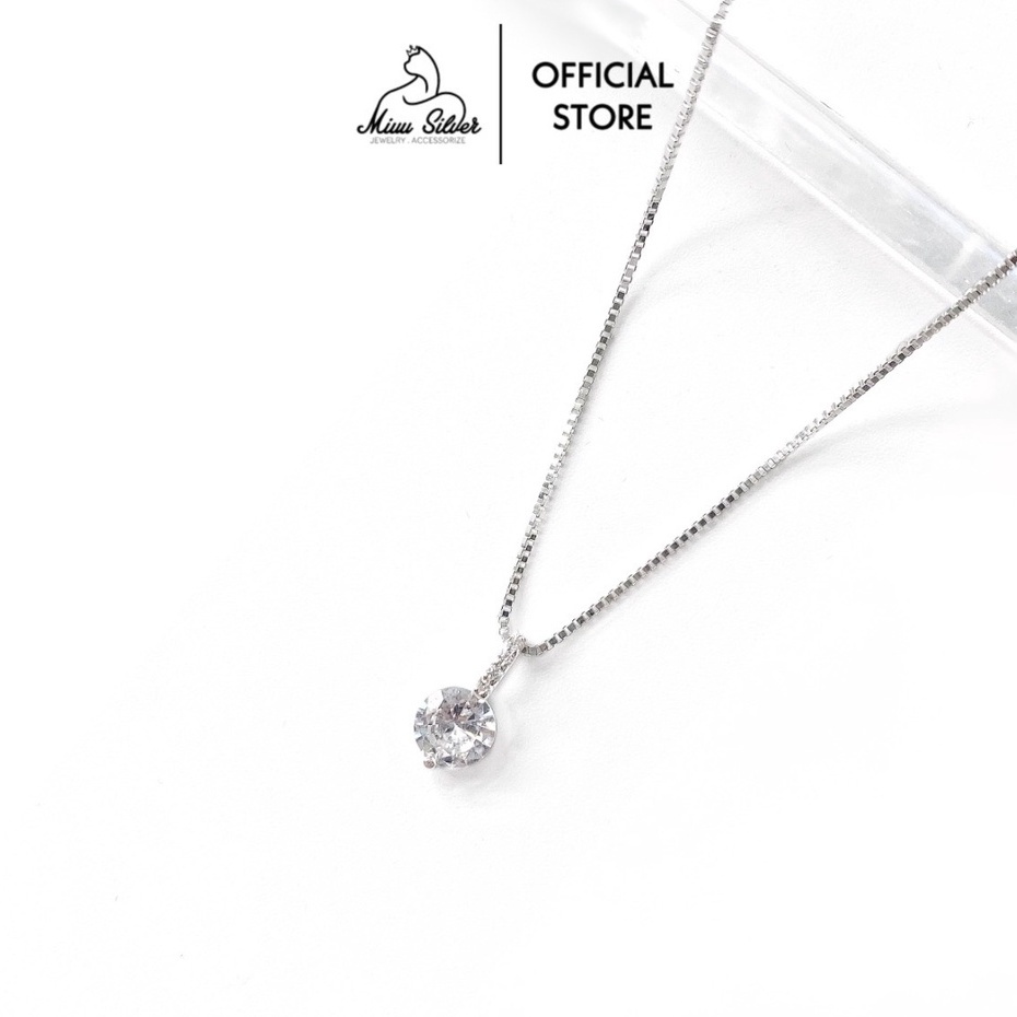 Dây chuyền bạc nữ Miuu Silver đính đá Oris Necklace