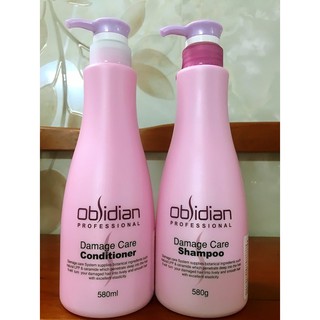 Bộ Dầu Gội Xả Tái Tạo Tóc Obsidian Damage Care 580ml x2