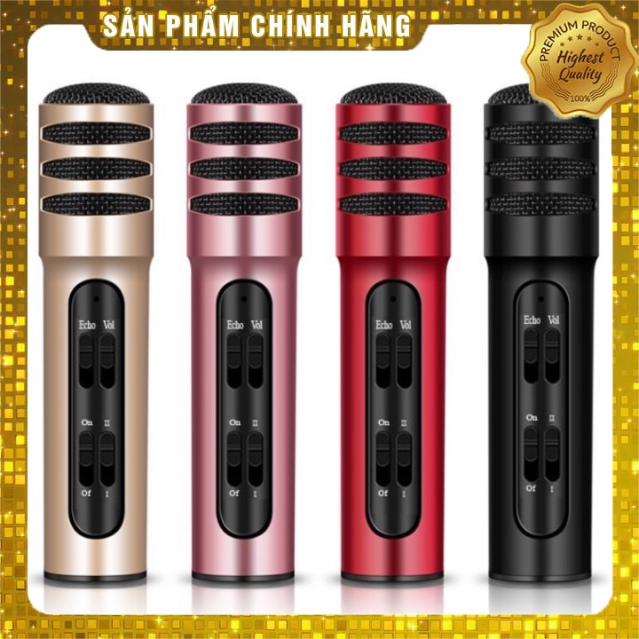 [Mã ELHACE giảm 4% đơn 300K] Micro Livestream C7 (Loại 1, đủ phụ kiện) Thu Âm Hát Karaoke Livestream 3 in 1