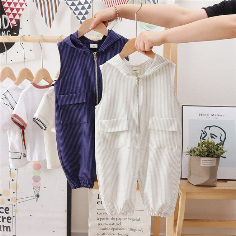 Bộ Body Trẻ Em Bộ Liền Thân Màu Trắng Xanh Chất Vải Cotton Mềm Mịn Cho Bé Trai Và Bé Gái Thời Trang Trẻ Em Tin Store