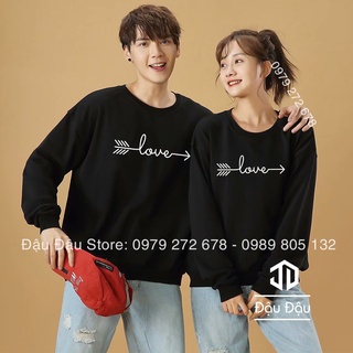 Áo nỉ thu đông đôi hoodie in hình dễ thương