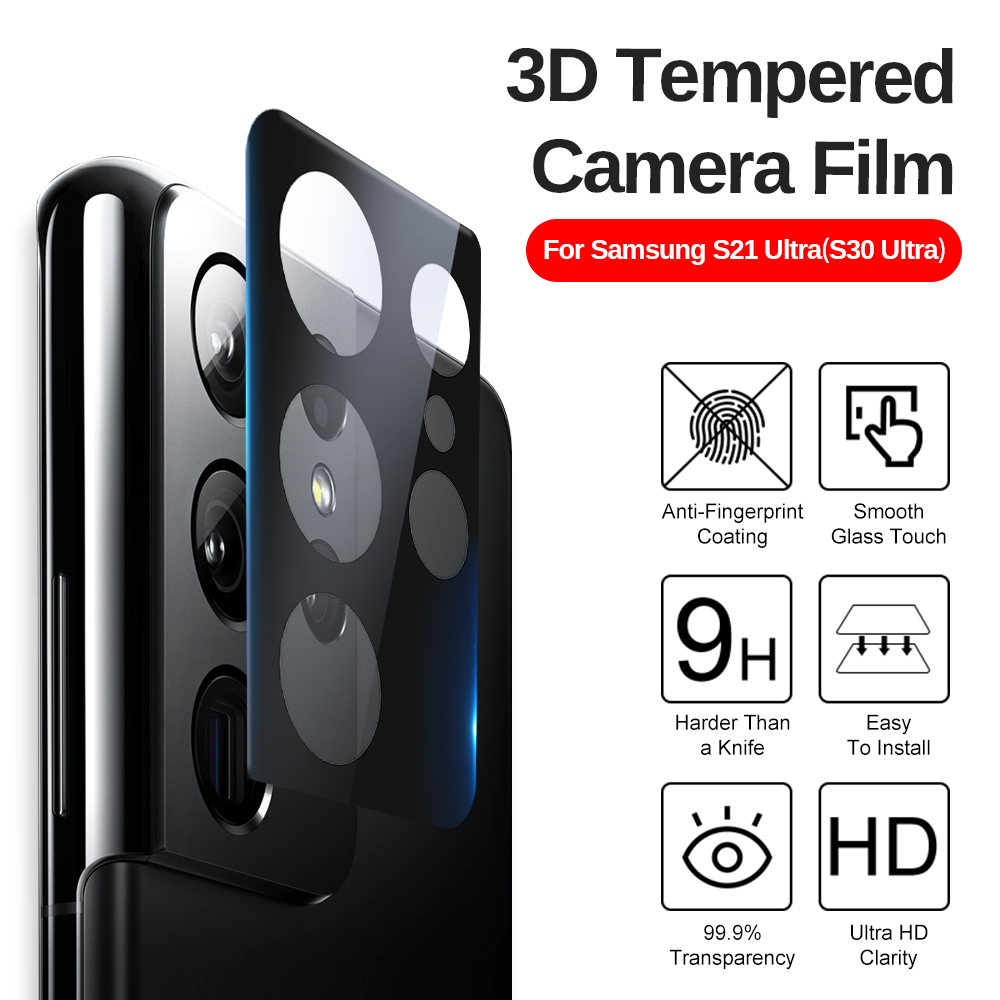 Kính Cường Lực 3d Viền Cong Bảo Vệ camera Sau Cho samsung galaxy s24 s23 s22 s21 ultra fe a14 a54 m14 m54 4g 5g