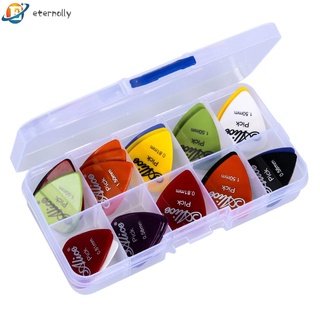Set 40 miếng pick nhựa ABS gảy đàn guitar dân gian bass điện acoustic với hộp đựng ngẫu nhiên