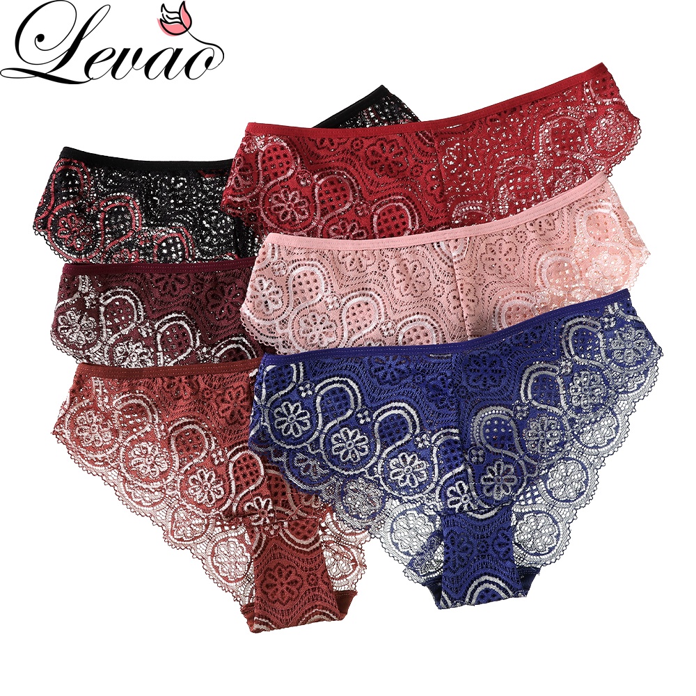 Quần Lót Phối Ren Levao Size Lớn Dành Cho Nữ