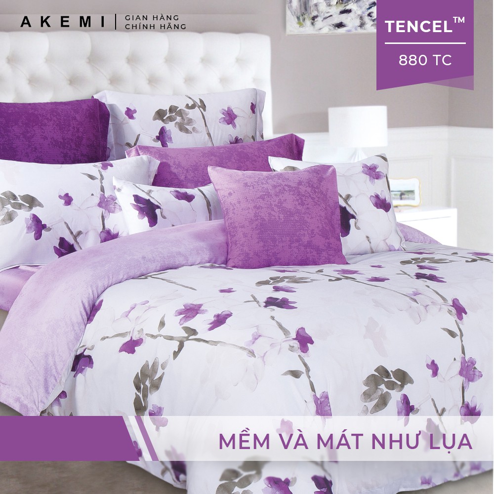 Bộ Ga kèm Vỏ Chăn AKEMI Tencel™ Modal Ardent- Tamesis (King/Queen), 6 món