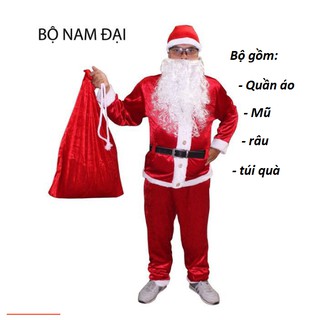 Bộ ông già noel bằng nỉ nhung