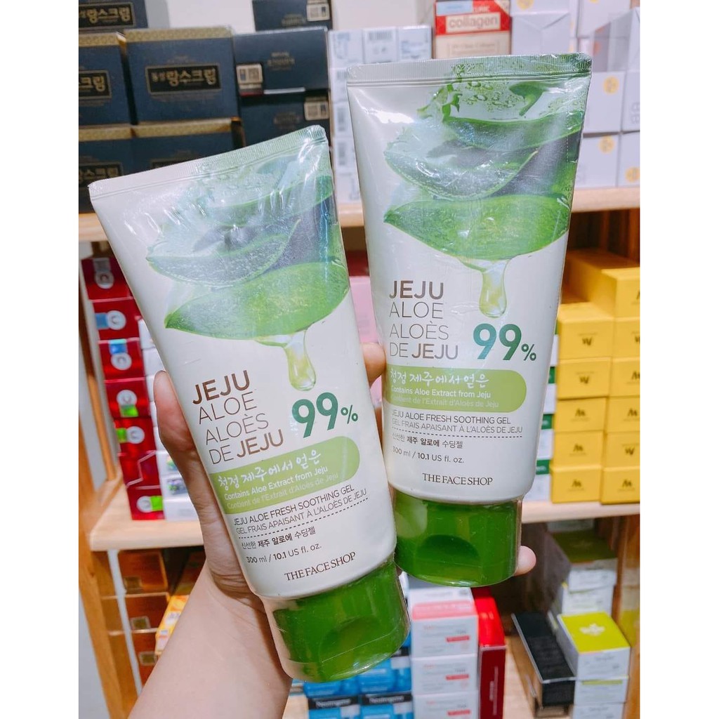 Gel Dưỡng Da Đa Năng Chiết Xuất Lô Hội Jeju Fresh 99% 300ml kem dưỡng da đa năng aloe vera gel hàn quốc