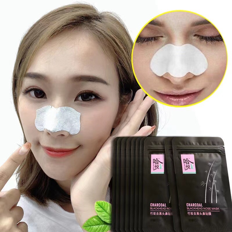 Miếng dán lột mụn HAYUE than tre hoạt tính làm sạch sâu giảm mụn đầu đen cho vùng mũi