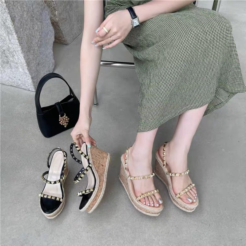 Sandal Xuồng VLTN viền cói siêu sang chảnh hàng Loại 1