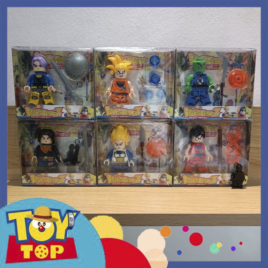 [Lẻ 1 vỉ] Đồ chơi vỉ 6 mô hình nhân vật theo chủ đề ninjago , ninja rùa , siêu anh hùng , dragon ball ngọc rồng sưu tầm