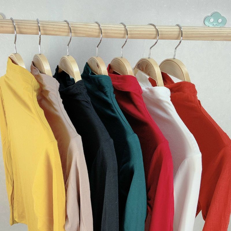 ÁO CỔ LỌ THUN LỤA MỊN