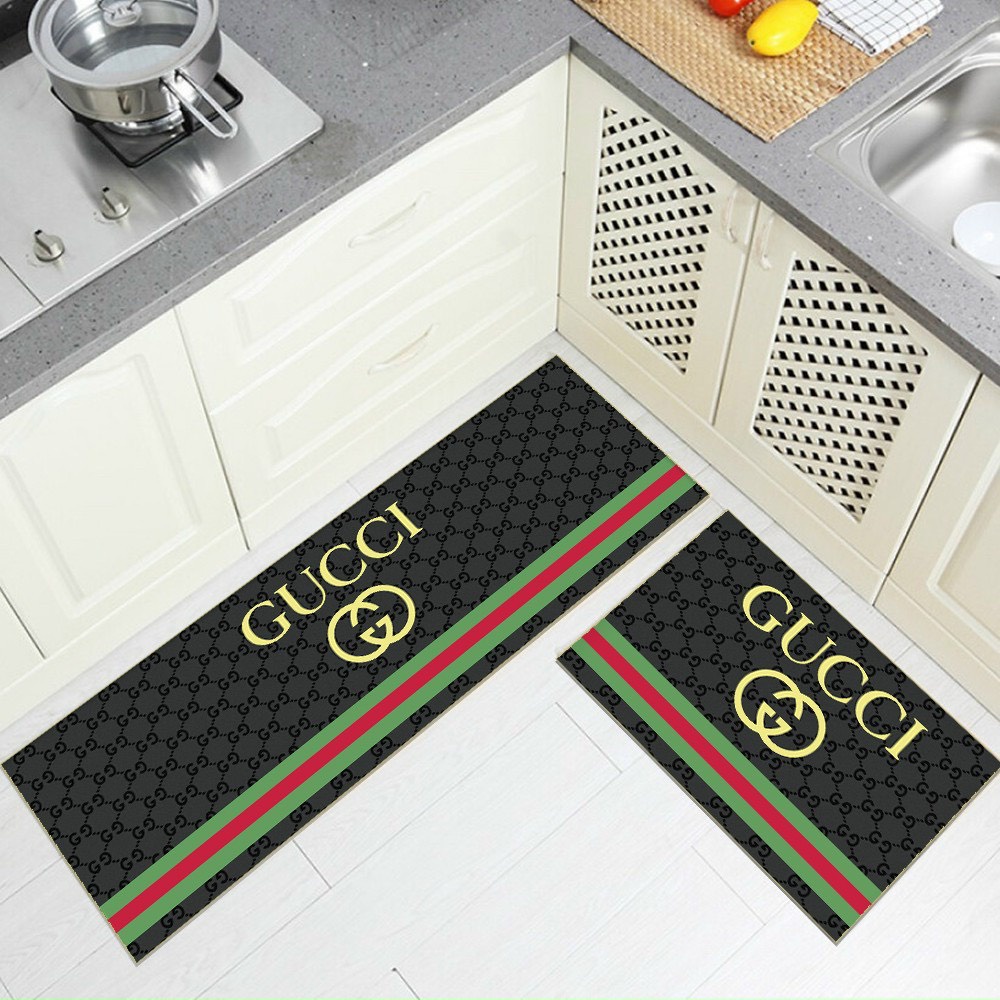 Bộ 2 thảm bếp BALI THƯƠNG HIỆU trang trí nhà bếp, mẫu mới nhất loại đẹp (Mặt sau đế cao su chống trơn trượt )