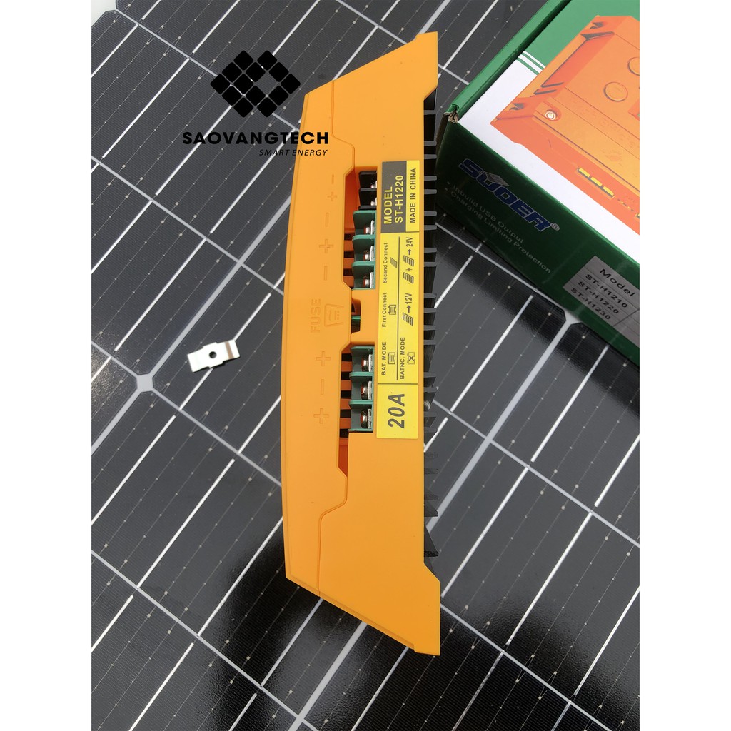 Điều khiển sạc pin năng lượng mặt trời MPPT 20A SUOER - ST-H1220 có màn hình LCD