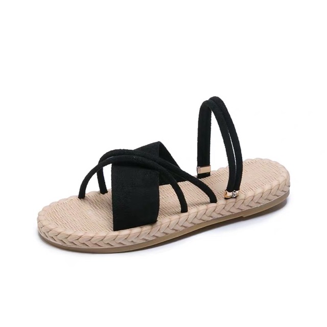 Sandal đế giả cói nơ vát BIG SIZE 40,41,42,43