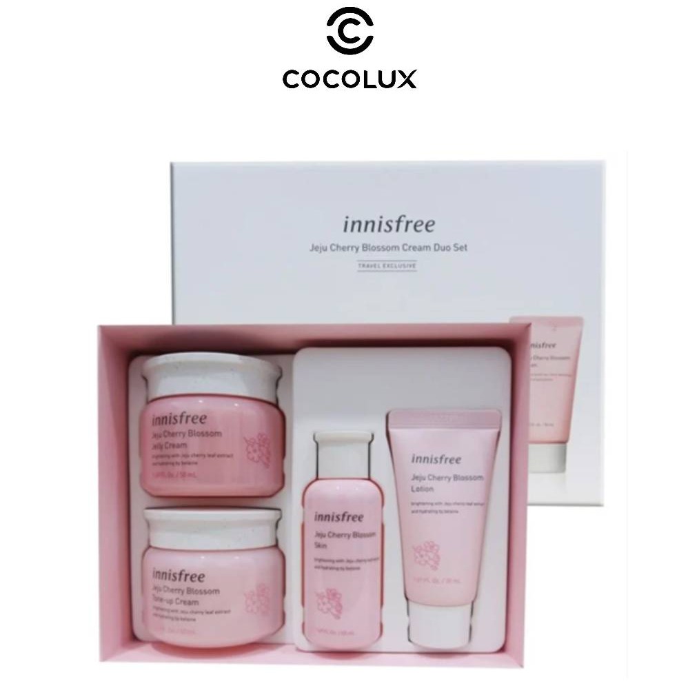Set Dưỡng Da Hoa Anh Đào Innisfree Jeju Cherry Blossom Cream Duo [CoCoLux]
