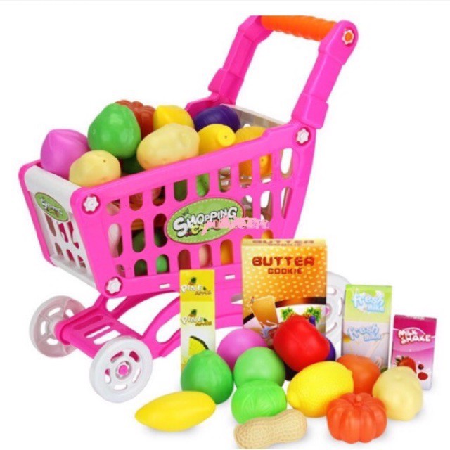 Đồ Chơi Xe Đẩy Siêu Thị Mini Cao 57cm Dành Cho Bé