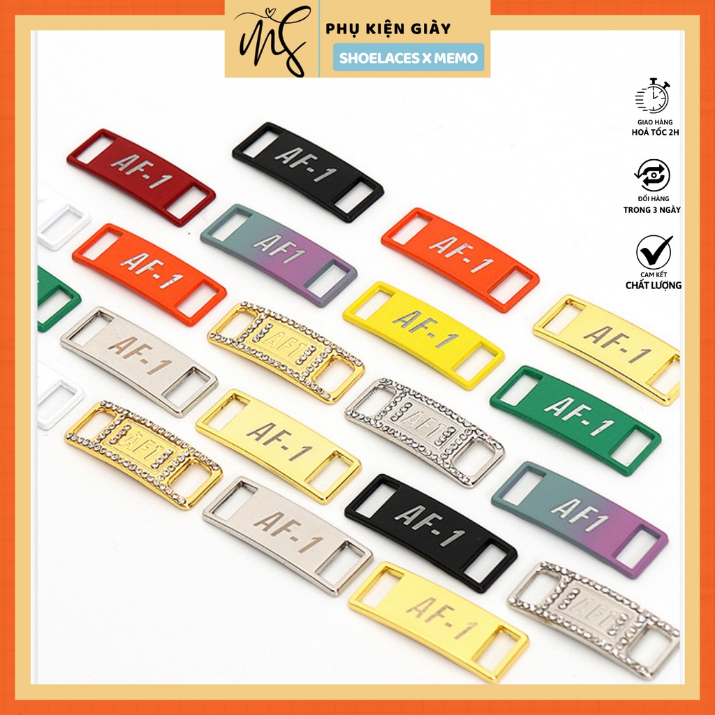 Phụ kiện giày AF1 Đính Đá Nhân Tạo Luxury- Lacetags NK Gắn Đá Sang Trọng