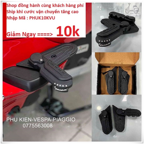 Gác Chân Vespa Hàng Gia Công CNC Sprint Primvera LX S