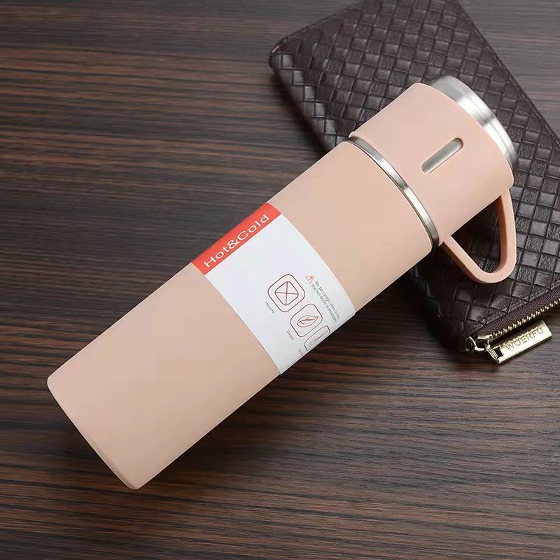 Bình nước giữ nhiệt, Bình Giữ Nhiệt Cao Cấp 500ML Lõi Inox Cao Cấp Tặng Kèm 2 Cốc FullBox làm quà tặng