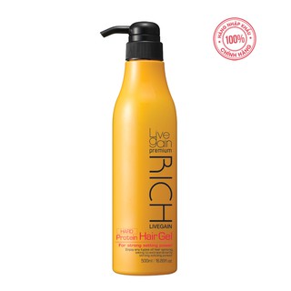 Gel Cứng Livegain Premium Rich Protein Hair Gel Hard 500ml